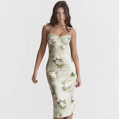 Flower Print Midi Dress