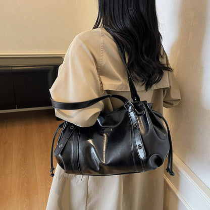 Pleated Large Shoulder Bags - Fashionnsio
