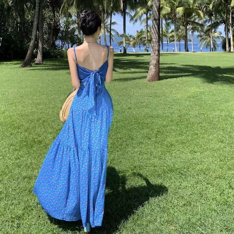 Floral Printed Maxi Dress - Fashionnsio