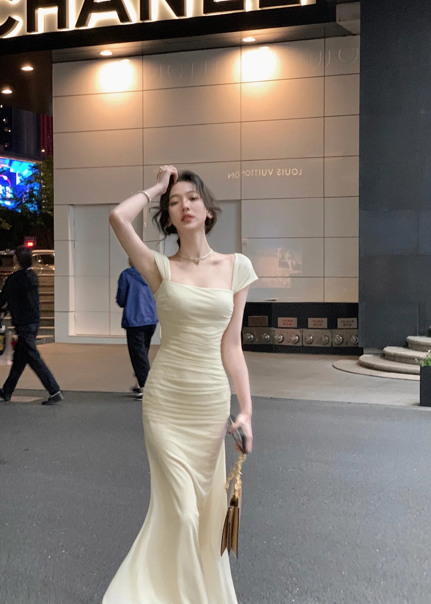 Korean Long Bodycon Dress fashionnsio