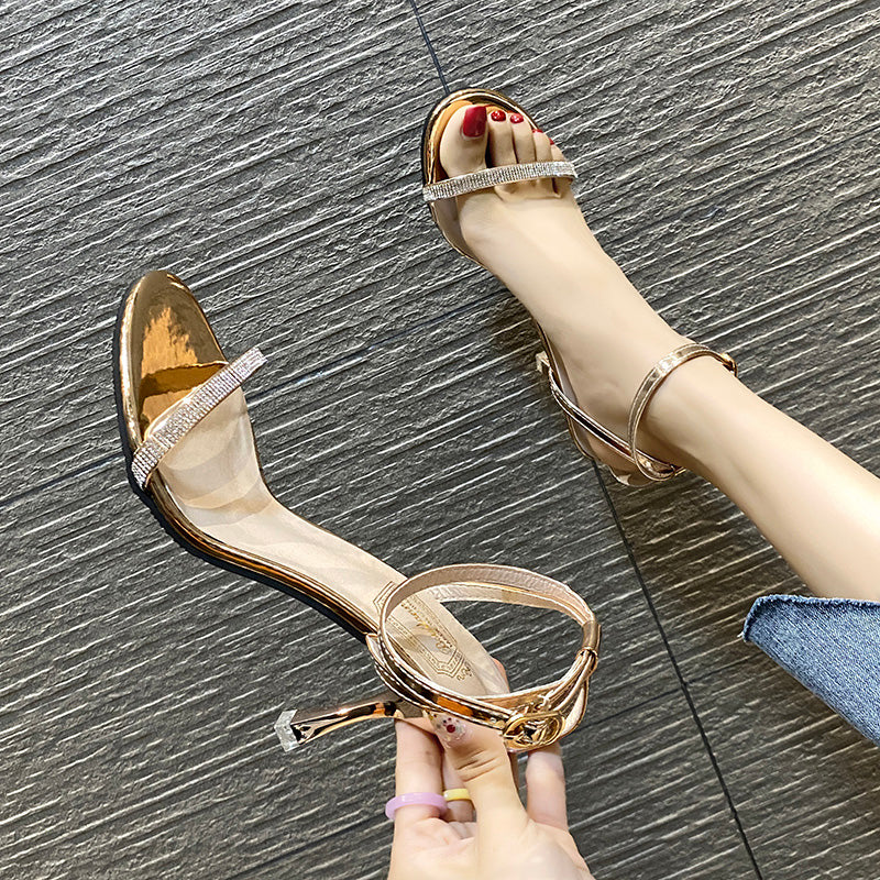 Fairy Diamond Ankle Strap Heels fashionnsio