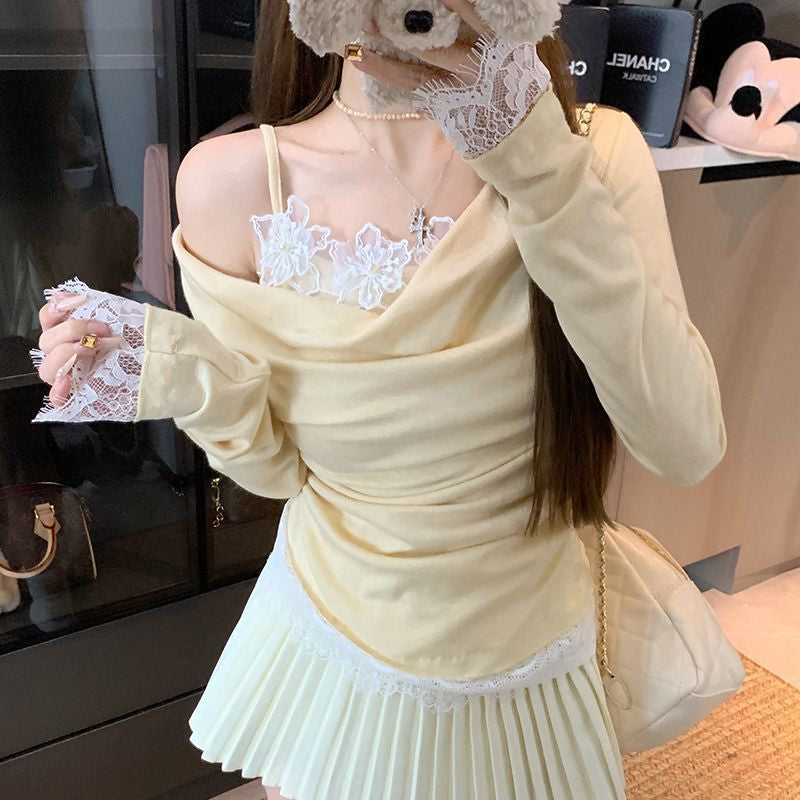 Aura Lace Off Shoulder Top - Fashionnsio