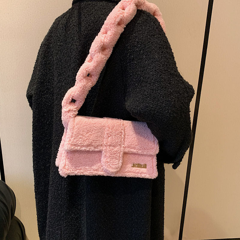 Twist Plush Shoulder Bags