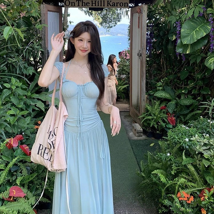 Waist Slimming Layered Maxi Dress - Fashionnsio