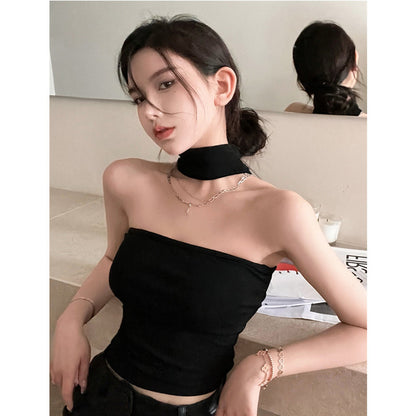 Turtleneck Strapless Tube Top