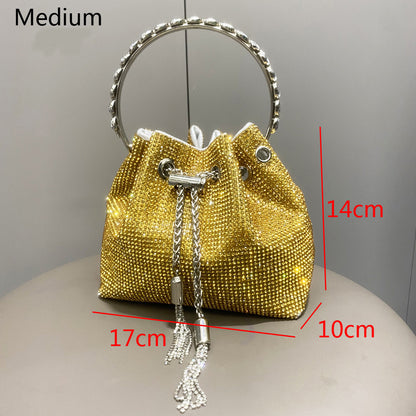 Sparkling Diamond Rhinestone Potli Bucket Bags