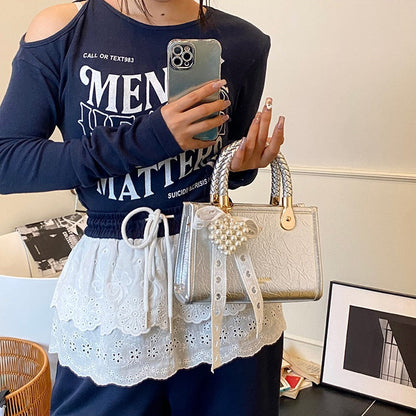 Fashionable Ribbon Tote Handbags - Fashionnsio