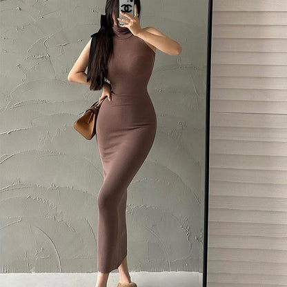 Turtleneck Bodycon Long Dress