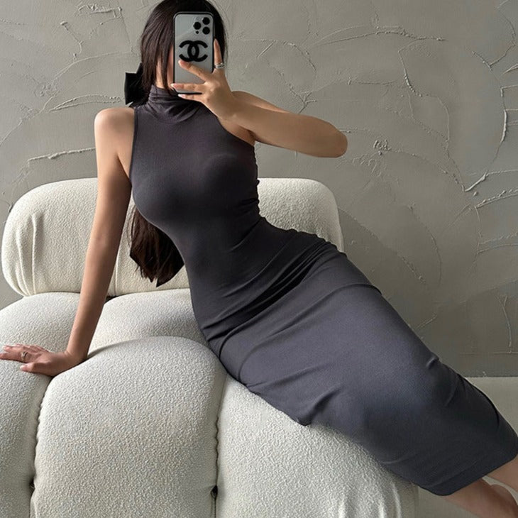 Turtleneck Bodycon Long Dress