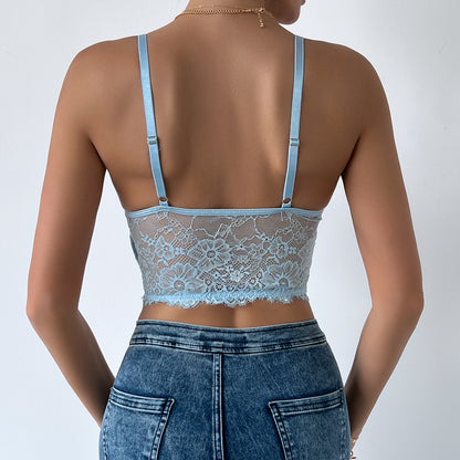 Lace Mesh Corset Top fashionnsio