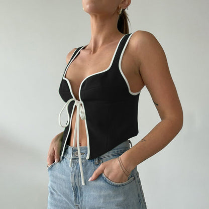 Front Tie Up Vest Top