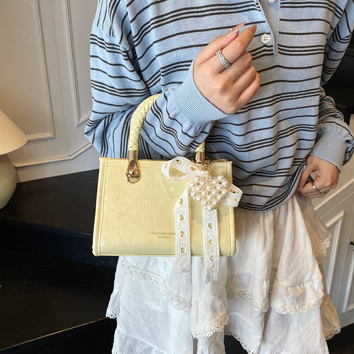 Fashionable Ribbon Tote Handbags - Fashionnsio