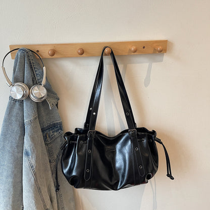 Pleated Large Shoulder Bags - Fashionnsio