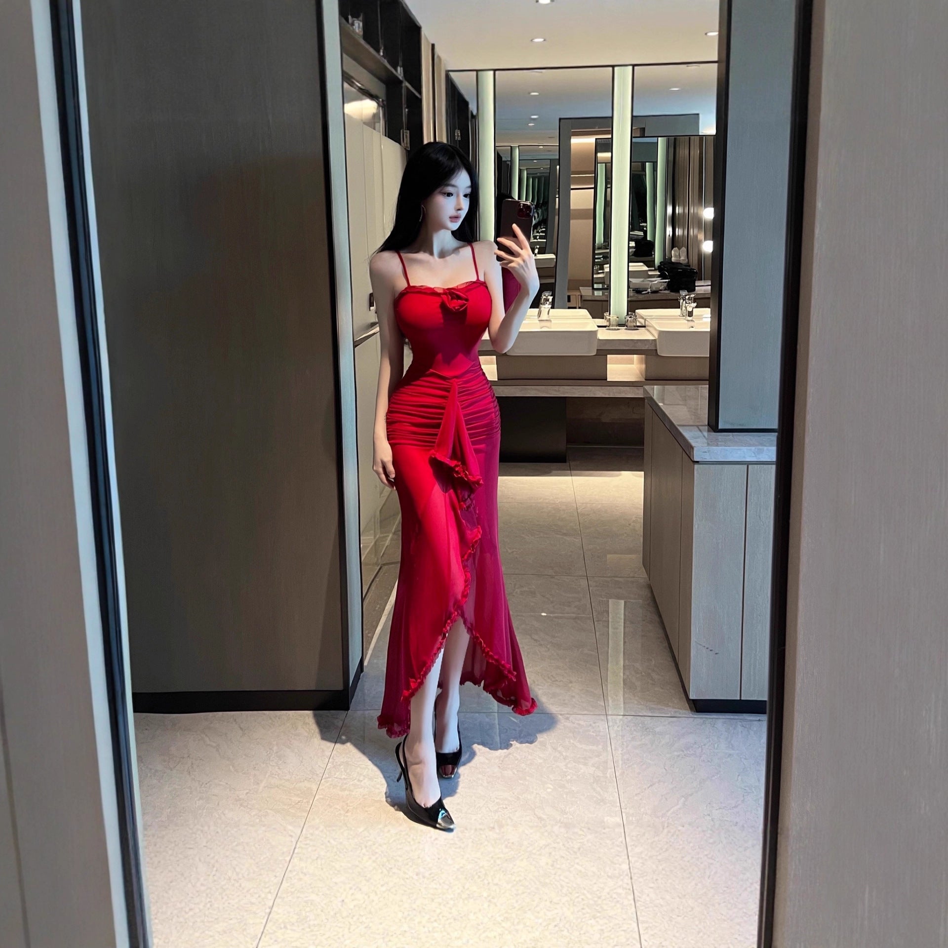 Floral Layered Ruffle Dress - Fashionnsio