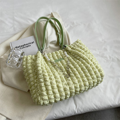 Pleated Bubble Tote Shoulder Bags