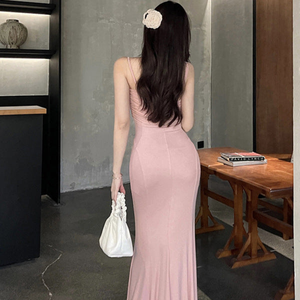 Ruffle Rose Bodycon Long Dress