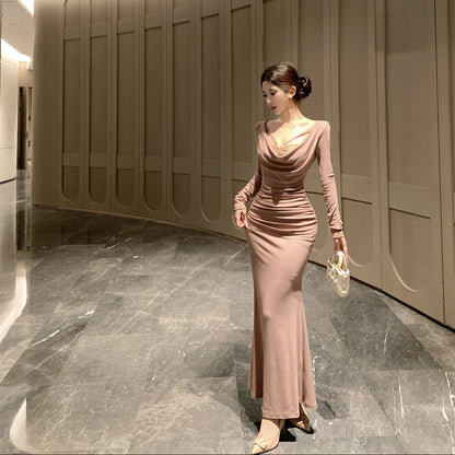 Lace Bodycon Long Dress - Fashionnsio