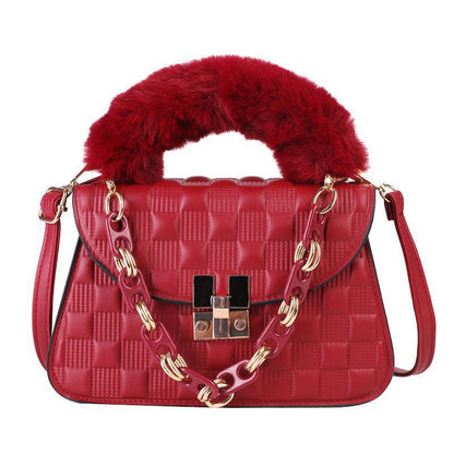 Embossed Plush Handbags/Sling Bags fashionnsio