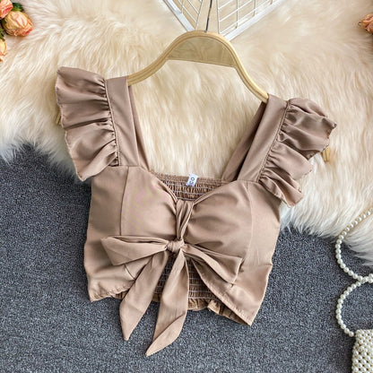 Ruffle Bow Crop Top