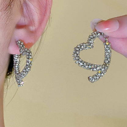 Diamond Love Twirl Earrings fashionnsio