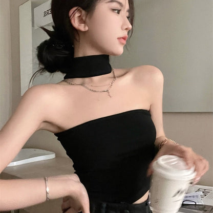 Turtleneck Strapless Tube Top