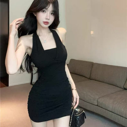 Chain Strap Bodycon Mini Dress - Fashionnsio