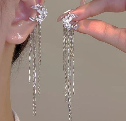 Moon Star Tassel Ear Clip/Cuff fashionnsio