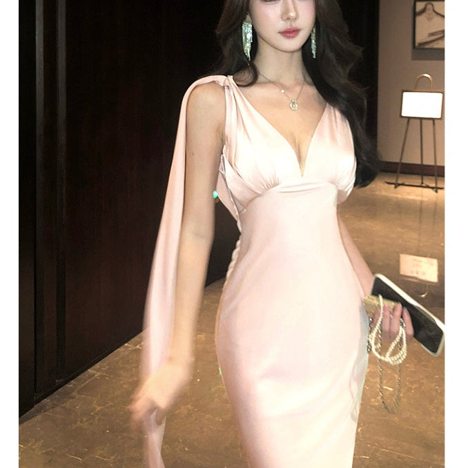 Blush Mermaid Evening Gown - Fashionnsio