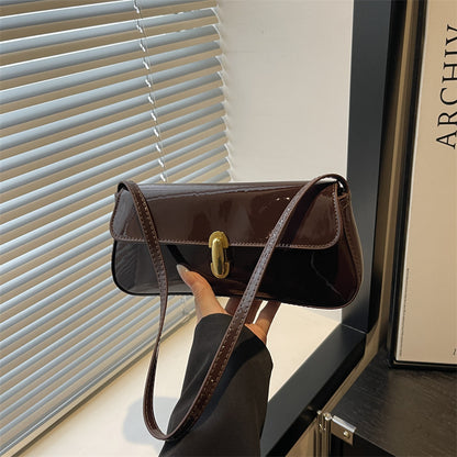 Glossy Underarm Shoulder Bags - Fashionnsio