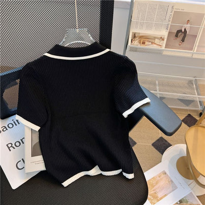 Korean Knitted T-shirt Top