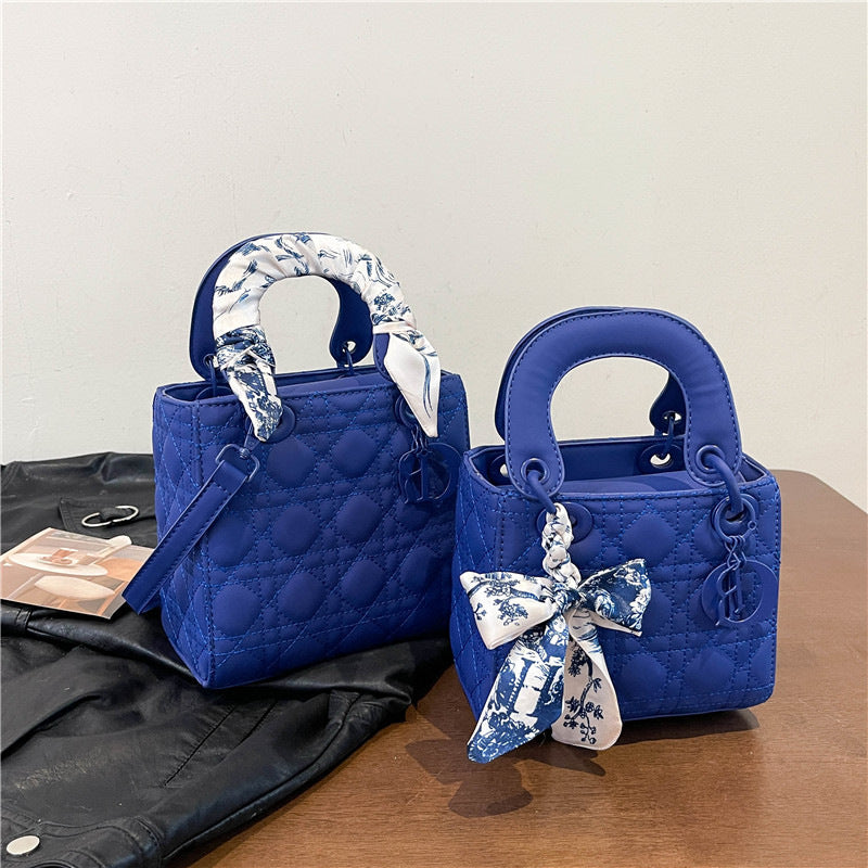 Lady Dior Style Handbags With Silk Scarf fashionnsio