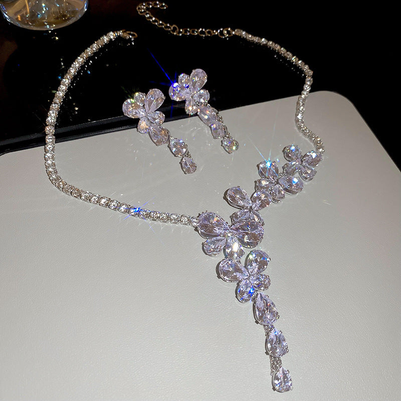 K-Drama Flutter Diamond Jewelry Set - Fashionnsio
