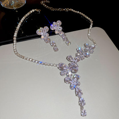 K-Drama Flutter Diamond Jewelry Set - Fashionnsio