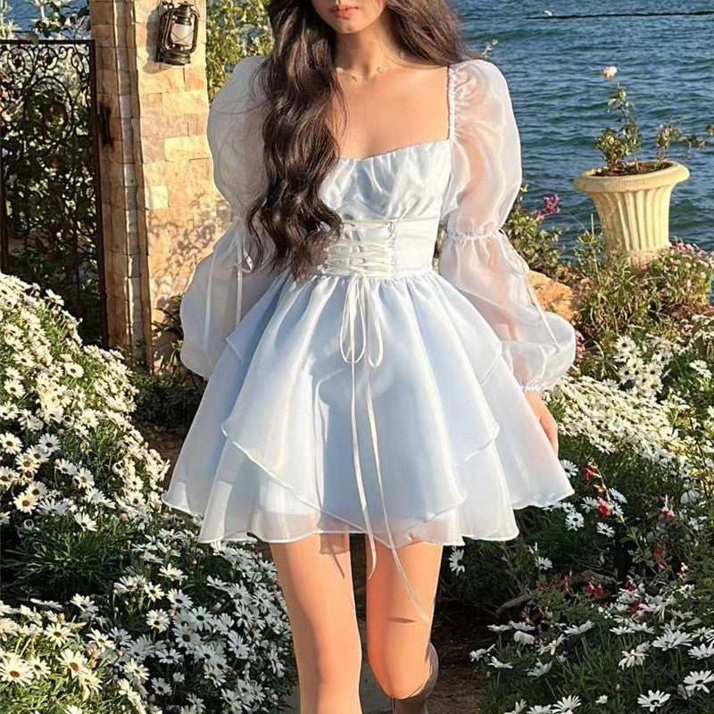 Princess Corset Puff Sleeve Dress