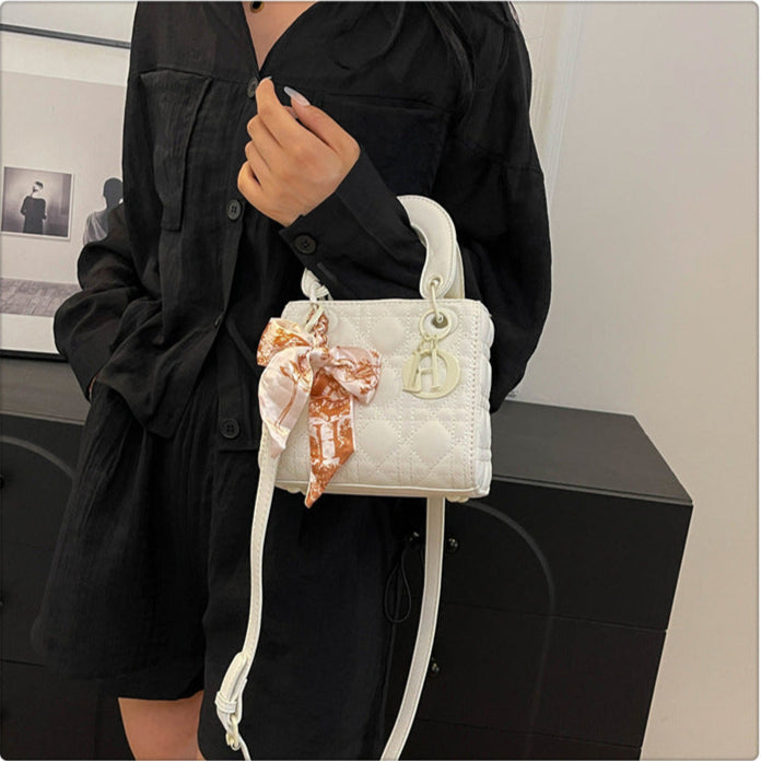 Lady Dior Style Handbags With Silk Scarf fashionnsio