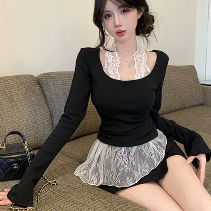 Lace Long Sleeve Top