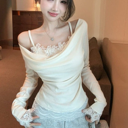 Aura Lace Off Shoulder Top - Fashionnsio