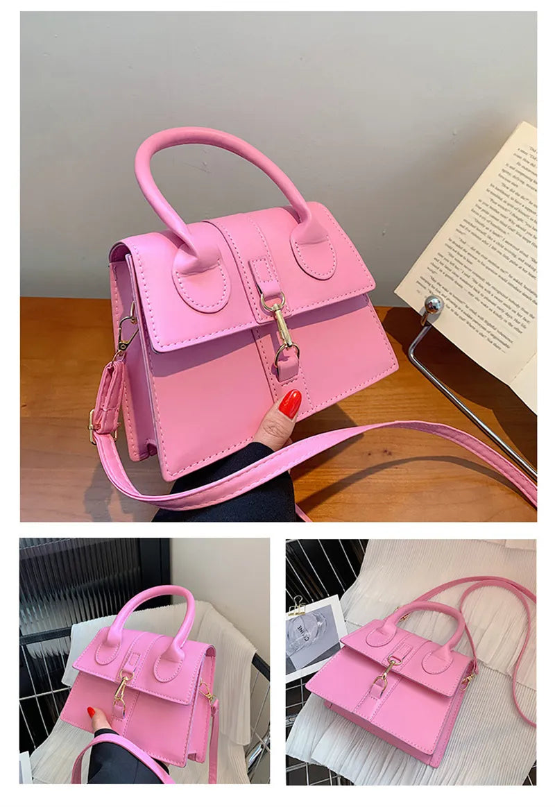 Fashion Lock Flap Handbags