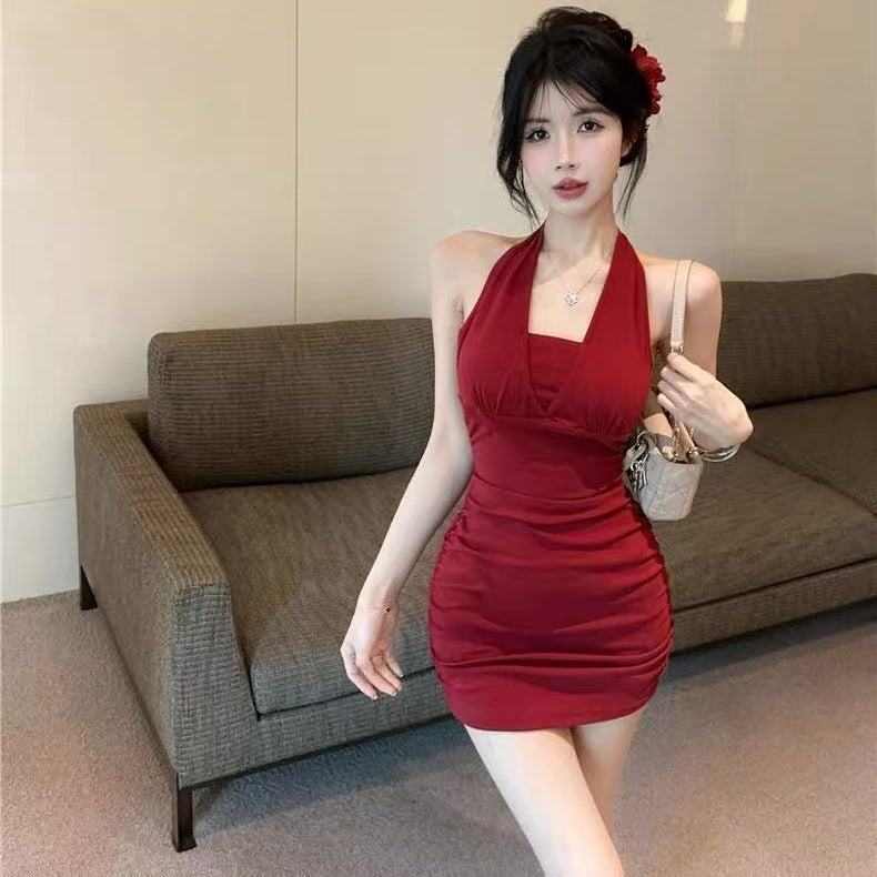 Chain Strap Bodycon Mini Dress - Fashionnsio