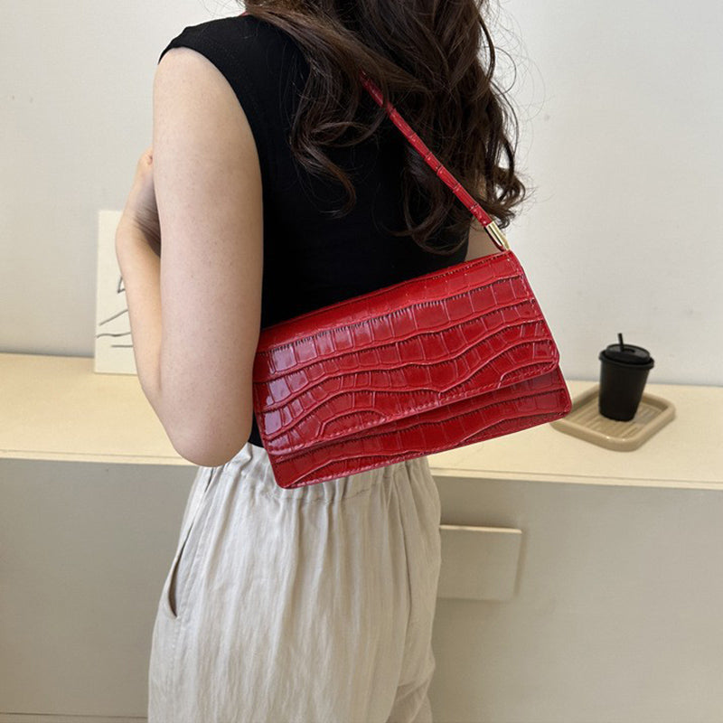 Glossy Pattern Shoulder Bags