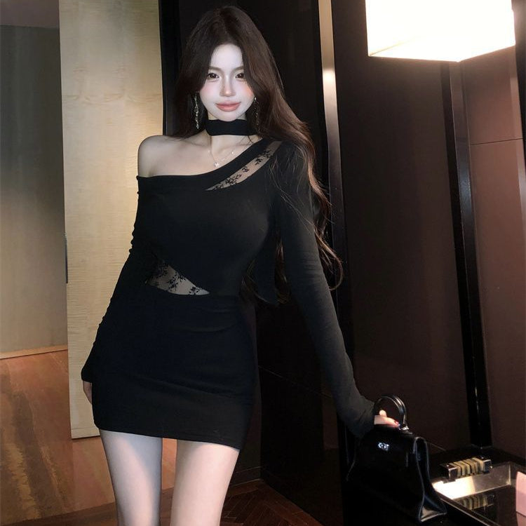 Off Shoulder Lace Scarf Dress - Fashionnsio