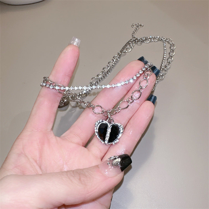 Black Heart Pendant Necklace