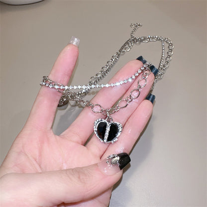 Black Heart Pendant Necklace