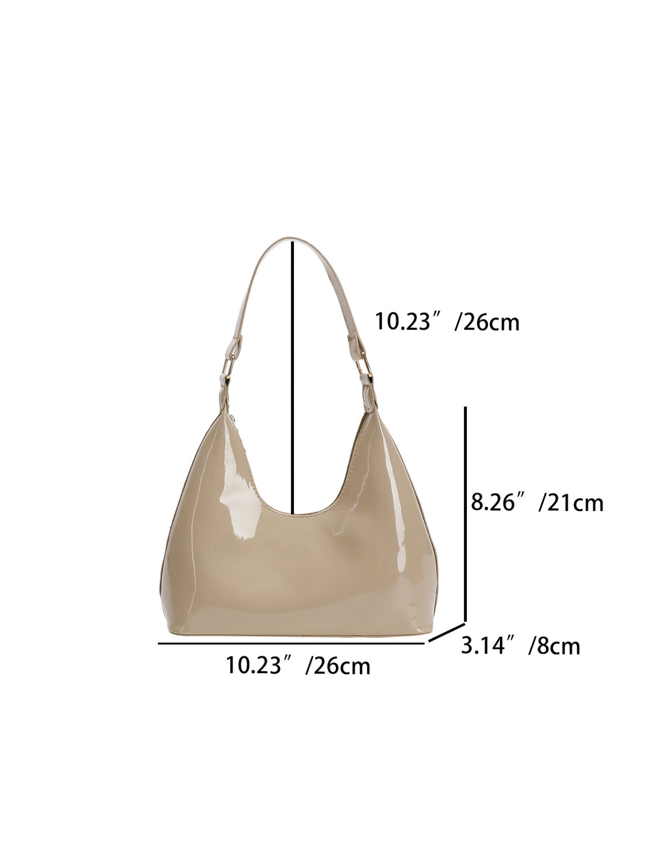 Metallic Glossy Women's Shoulder Bags fashionnsio