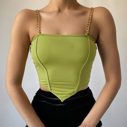 Chain Tube Crop Top