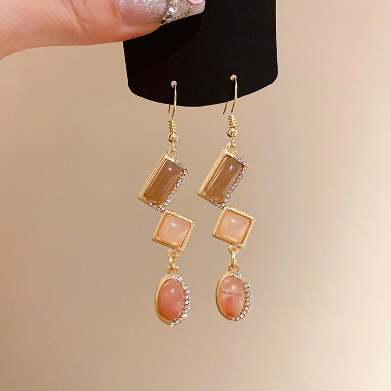 Geometric Diamond Necklace Set - Fashionnsio