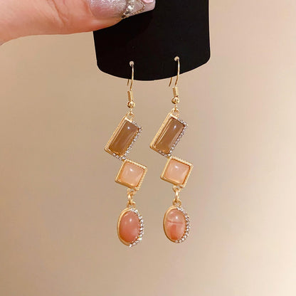 Geometric Diamond Necklace Set - Fashionnsio