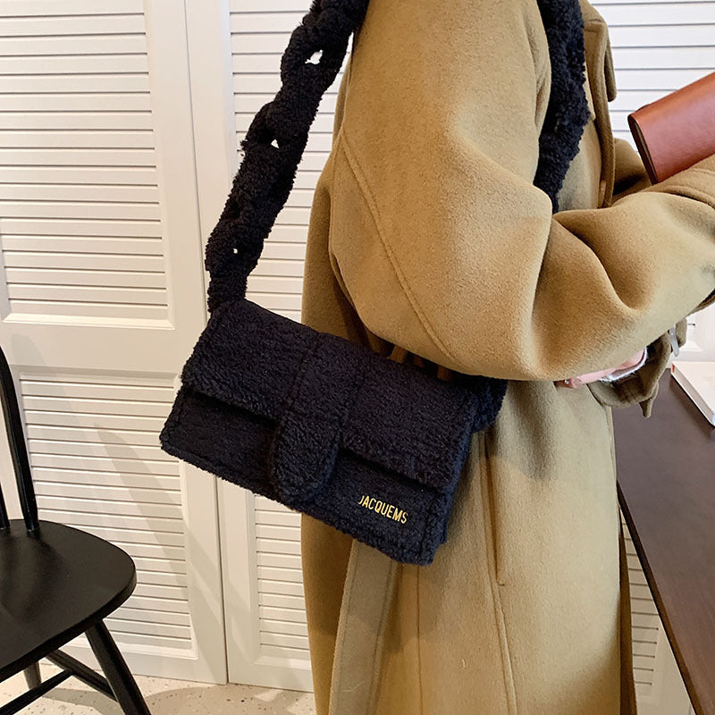 Twist Plush Shoulder Bags