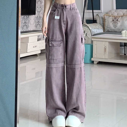 Wide Leg Cargo Pants - Fashionnsio