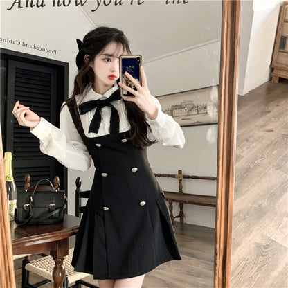 Bow Korean Two Piece Dress